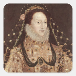 エリザベス女王一世c.1575-80のポートレート スクエアシール