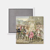 エリザベス女王1世は廷臣たちと行列する マグネット (正面/裏面)