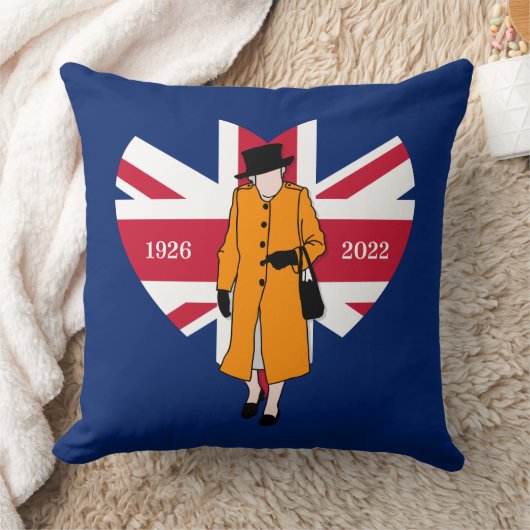 エリザベス女王2世統一された王国王妃ハート クッション (ブランケット)