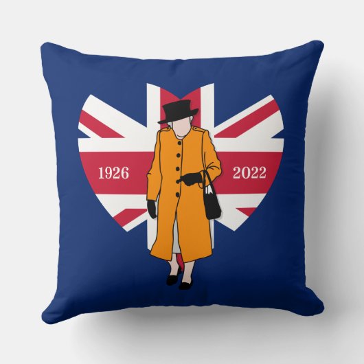 エリザベス女王2世統一された王国王妃ハート クッション (裏面)