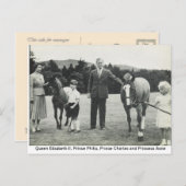 エリザベス女王2世、フィリップ王子、チャールズ、アン ポストカード (正面/裏面)