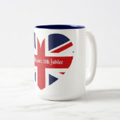 エリザベス女王70thジュビリー ツートーンマグカップ (正面右)