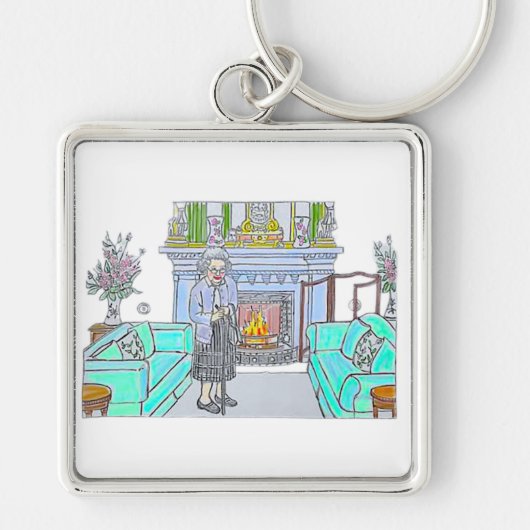 エリザベス女王 キーホルダー (正面)