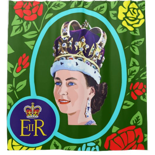 エリザベス女王 シャワーカーテン (正面)