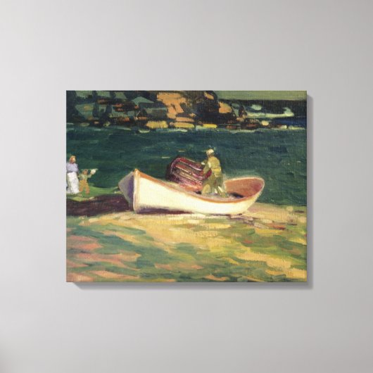 エリザベス岬の漁師（メイン州，米国） キャンバスプリント (正面)