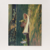 エリザベス岬の漁師（メイン州，米国） ジグソーパズル (縦)