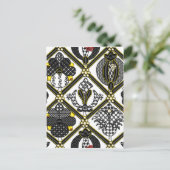 エリザベス朝のブラックワークタイル ポストカード (スタンド正面)