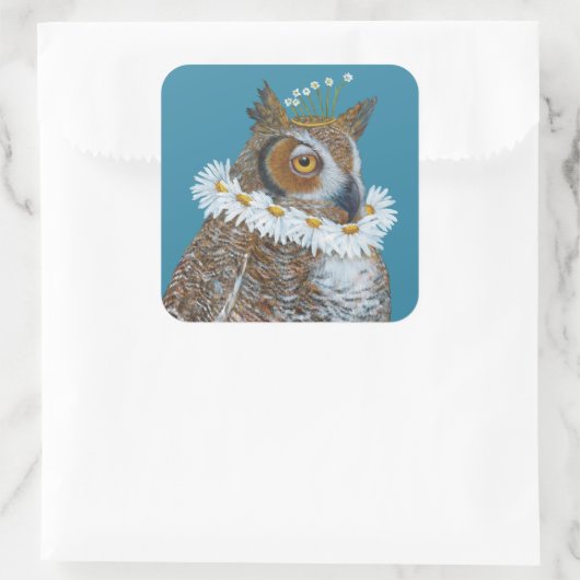 エリザベス朝フクロウのシール スクエアシール (バッグ)