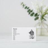 エリザベス朝服名刺 名刺 (スタンド正面)