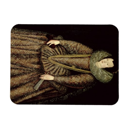 エリザベス朝服姿の婦人のポートレート マグネット (横)