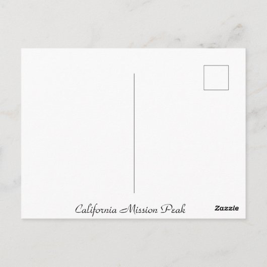 エリザベス湖フリーモントカミッションピーク ポストカード (裏面)