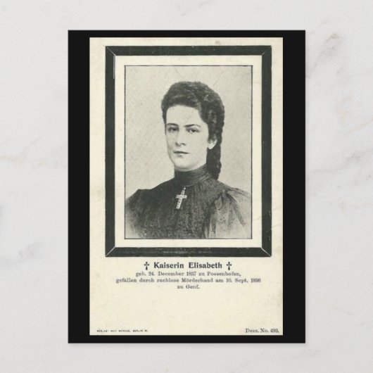 エリザベス皇后 – シシ – 暗殺#034H ポストカード (正面)