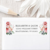 エリザベス結婚差出人住所封筒用シール ラベル (インサイチュ)