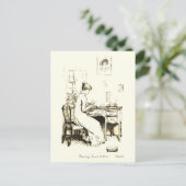 エリザベス読・ベネットの姉妹書簡ベージュ ポストカード (スタンド正面)