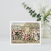 エリザベス1世が廷臣たちと行列する ポストカード (スタンド正面)