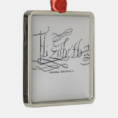 エリザベス1世の署名 メタルオーナメント (右)