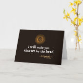 エリザベス1世引用文オン斬首 カード (黄色い花)