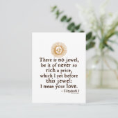 エリザベス1世「ゴールデンスピーチ」引用文 ポストカード (スタンド正面)