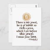 エリザベス1世「ゴールデンスピーチ」引用文 ポストカード (正面/裏面)