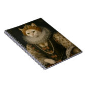 エリザベス1世 ルネサンス風肖像画の女王猫 ノートブック (右側)