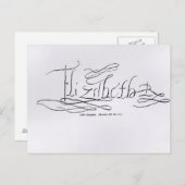 エリザベス1女王の署名 ポストカード (正面/裏面)