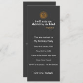 エリザベス1引用文オン斬首 招待状 (正面/裏面)