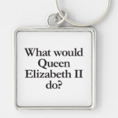 エリザベス2世が何をするか キーホルダー (正面)