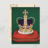 エリザベス2世の戴冠式に使用される王冠 ポストカード (正面/裏面)