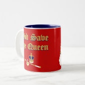 エリザベス2世カラーアートポップ・アートの巡航 ツートーンマグカップ (正面左)