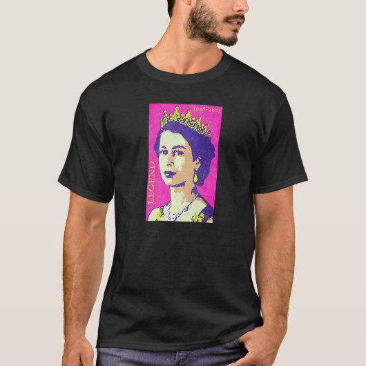 エリザベス2世 イギリス 君主 伝説 連合王国 Tシャツ (正面)