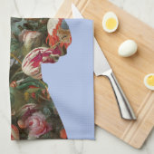 エリザベス2世 シルエット 花 キッチンタオル (四つ折り)