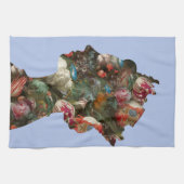 エリザベス2世 シルエット 花 キッチンタオル (横)