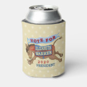 エリザベス・ウォーレン2020年民主党議員ロバ大統領 缶クーラー (缶裏面)