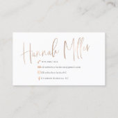 エリザベス·エステティクス 名刺 (裏面)