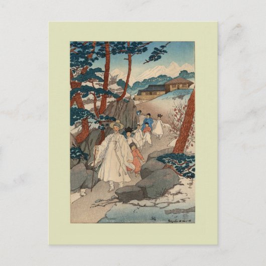 エリザベス・キースによる木版画 ポストカード (正面)