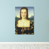 エリザベス・ゴンザーガポートレート, c.1504 (油のペイン) キャンバスプリント (インサイチュ (ウッドフロア))