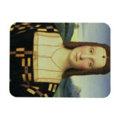 エリザベス・ゴンザーガポートレート, c.1504 (油のペイン) マグネット (横)