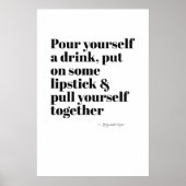 エリザベス・テイラー – 飲み物のポスターを注ぐ ポスター (正面)