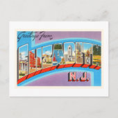 エリザベス ニュージャージー州 NJ ヴィンテージ トラベル ポストカード- ポストカード (正面)