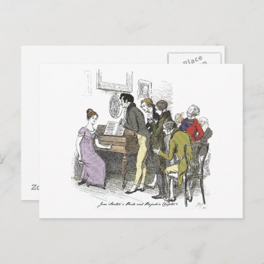 エリザベス·パフォーマス:Jane Austenプライド&偏見 ポストカード (正面/裏面)