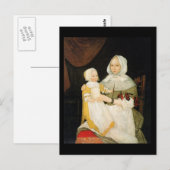 エリザベス・フリーク夫人とベビー・メアリー、1671年～1674年頃 ポストカード (正面/裏面)