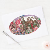 エリザベス・ペパーミント世界 楕円形シール (封筒)