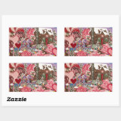 エリザベス・ペパーミント世界 長方形シール (シート)