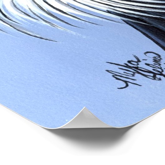 エリザベス・ホワイト・ペルシア猫エンジェルのポスター ポスター (角)