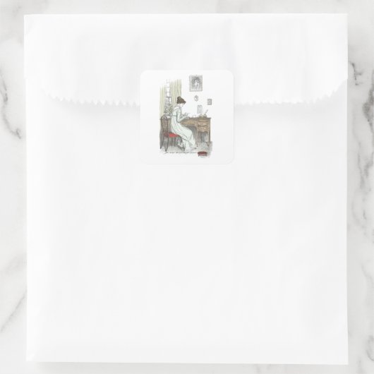 エリザベス・レターズ、ジェーン・オースティンプライドと偏見 スクエアシール (バッグ)