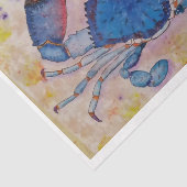 エリザベス・ローバーによるブルーカニ塩辛サイドウォーカー・アート 薄葉紙 (詳細)