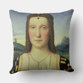 エリザベスGonzaga、c.1504 (窓ガラスのポートレートの油 クッション (裏面)