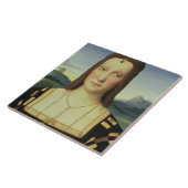 エリザベスGonzaga、c.1504 (窓ガラスのポートレートの油 タイル (側面)