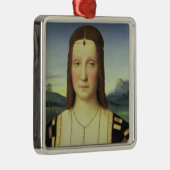 エリザベスGonzaga、c.1504 (窓ガラスのポートレートの油 メタルオーナメント (右)