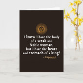 エリザベスIティルベリー引用文 カード (黄色い花)